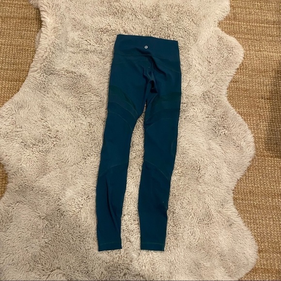 Lululemon  Wunder Under HR Tight *MESH Design Luxtreme RYEM Green LW5BGX… - Picture 3 of 8